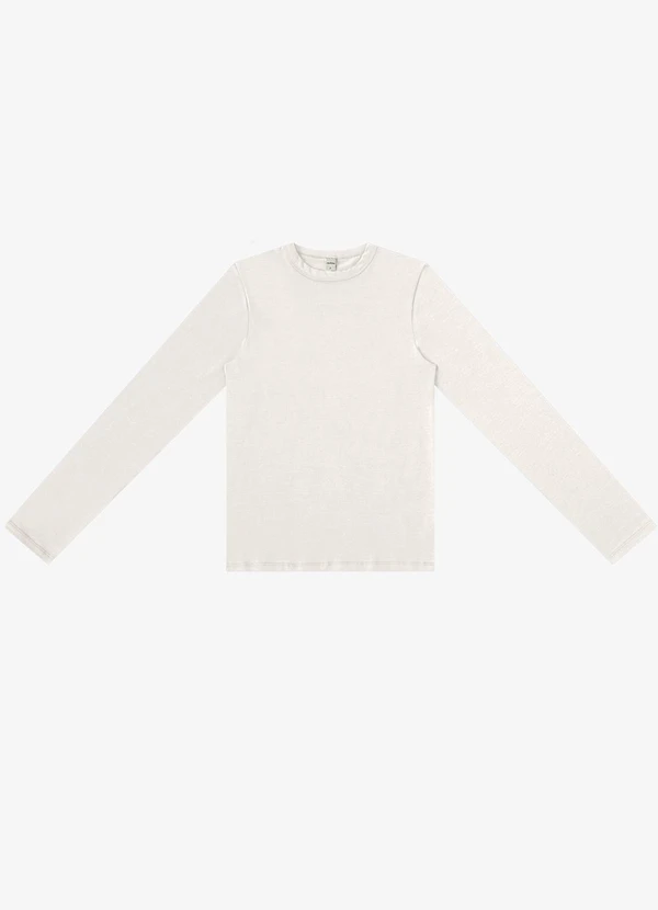 Rovitex - Blusa Manga Longa Cotton Básica Bege 1