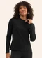 Rovitex - Blusa Manga Longa Cotton Básica Vermelho - variação: Preto
