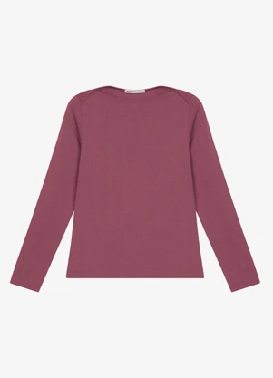 Endless - Blusa Manga Longa Decote Canoa Vermelho - ENDLESS