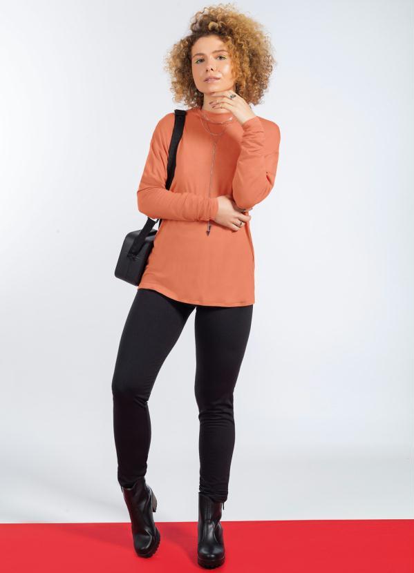 Bjoe - Blusa Manga Longa e Gola Adulto Laranja 2