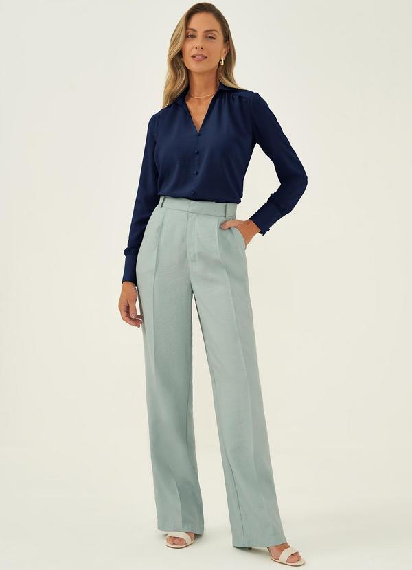 Principessa - Blusa Manga Longa em Crepe Marinho Audrey 2