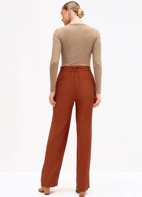 Principessa - Blusa Manga Longa em Malha Canelada Bege Fantine 4