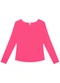 Rovitex - Blusa Manga Longa em Ribana Canelada Rosa - variação: Rosa