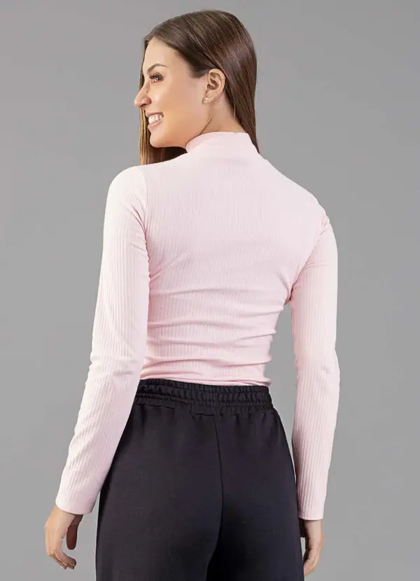 Just Basic - Blusa Manga Longa em Ribana Roxo 2