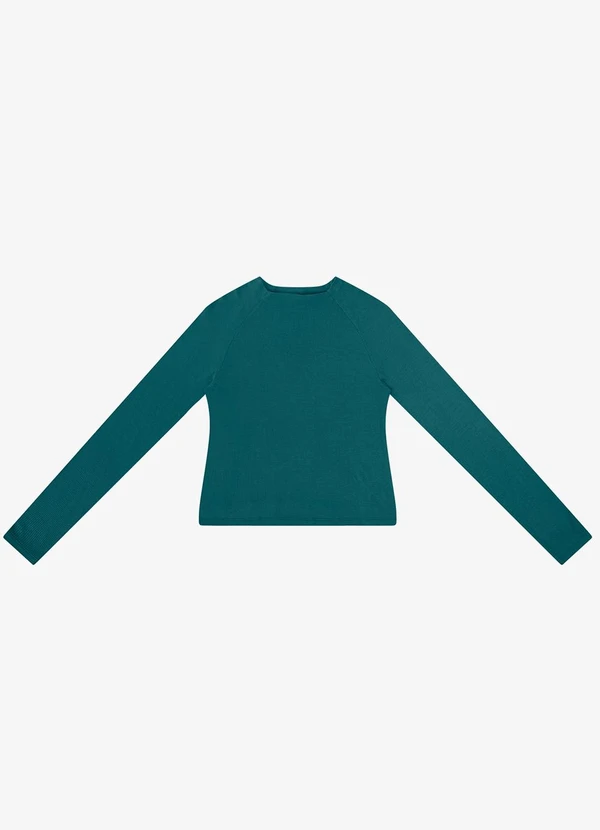 Rovitex - Blusa Manga Longa em Ribana Verde 3