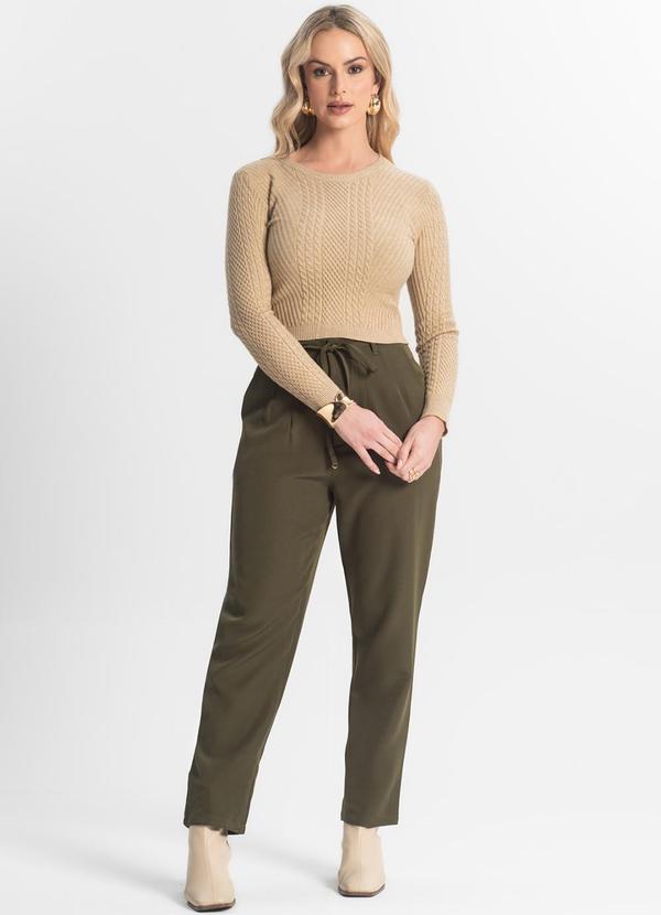 Rovitex - Blusa Manga Longa em Tricot Epifani Bege 3