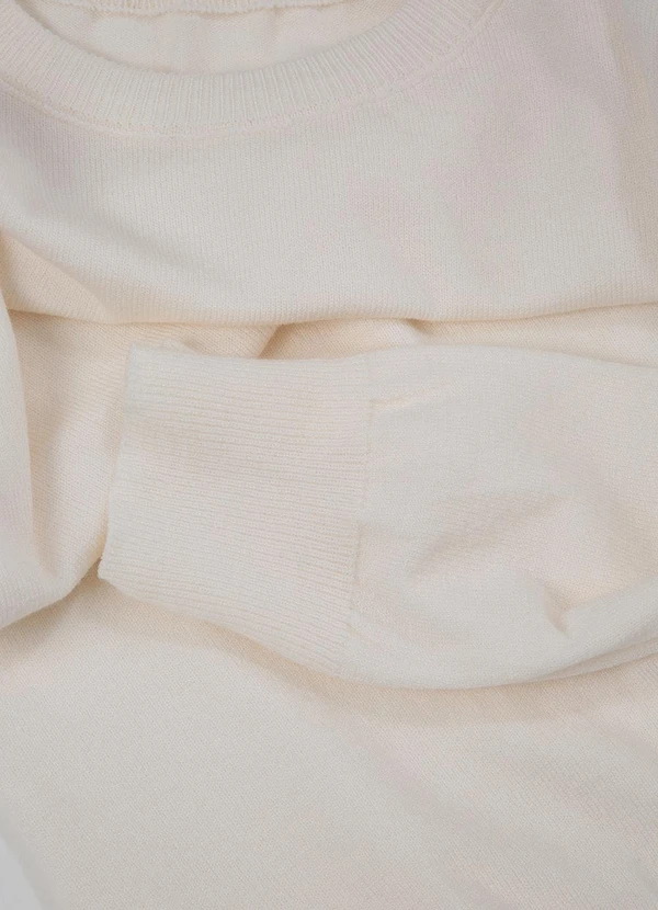 Principessa - Blusa Manga Longa em Tricot Off White Teodora 8