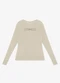 Rovitex - Blusa Manga Longa em Visco Tricot Marrom - variação: Bege