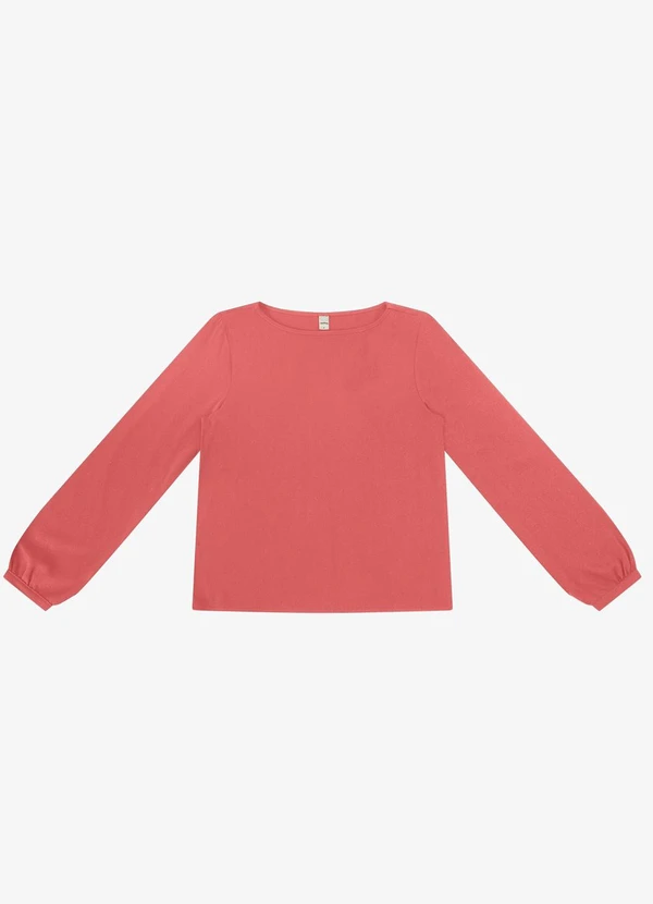 Rovitex - Blusa Manga Longa em Viscose Laranja 5