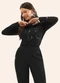 Rovitex - Blusa Manga Longa em Viscotorcion Preto - variação: Preto