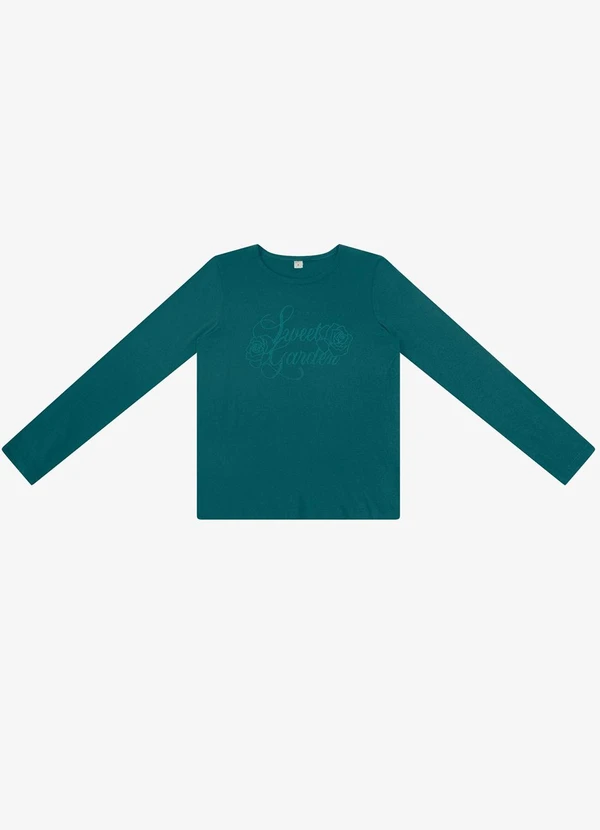 Rovitex - Blusa Manga Longa em Viscotorcion Verde 5