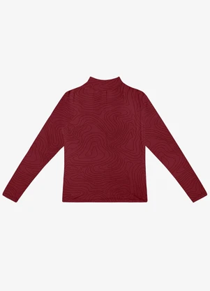 Rovitex - Blusa Manga Longa em Viscotorcion Vermelho - ROVITEX