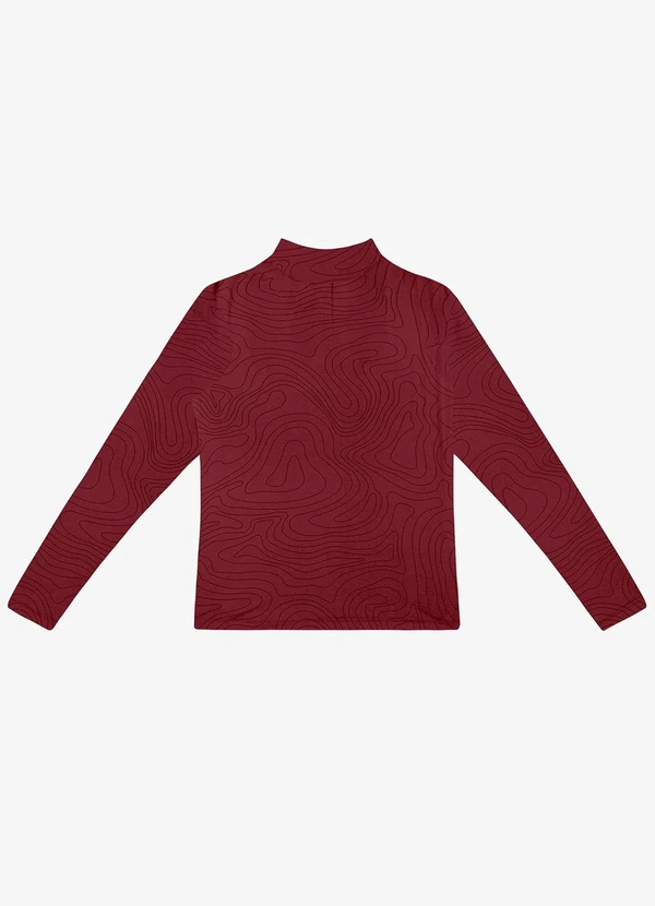 Rovitex - Blusa Manga Longa em Viscotorcion Vermelho 1