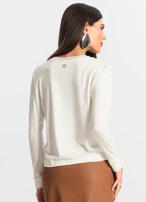 Endless - Blusa Manga Longa Bege - ENDLESS