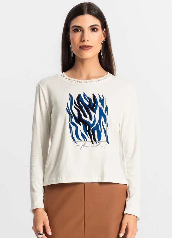 Endless - Blusa Manga Longa Bege