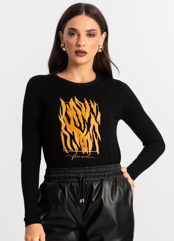 Endless - Blusa Manga Longa Preto