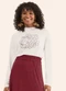 Rovitex - Blusa Manga Longa Estampada Bege - variação: Bege