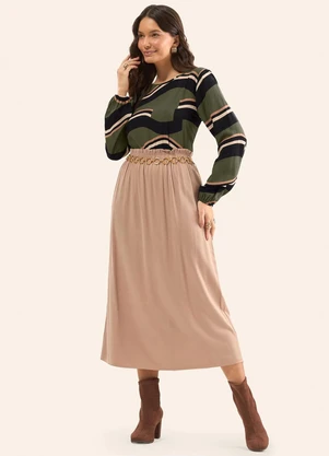 Rovitex - Blusa Manga Longa Estampada Verde - ROVITEX