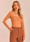 Doce Trama - Blusa Manga Longa Ethnic Blur Marrom - variação: Marrom
