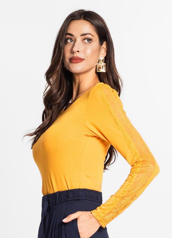 Endless - Blusa Manga Longa Feminina Amarelo
