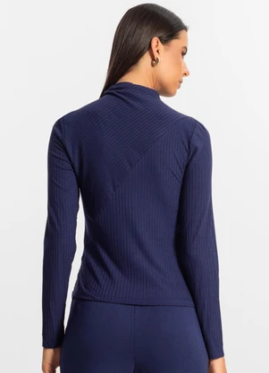 Rovitex - Blusa Manga Longa Feminina Azul - ROVITEX