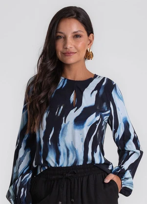 Endless - Blusa Manga Longa Feminina Azul - ENDLESS