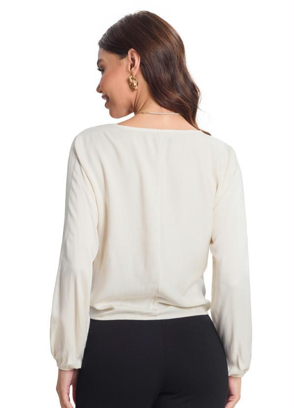 Rovitex - Blusa Manga Longa Feminina . Bege 2