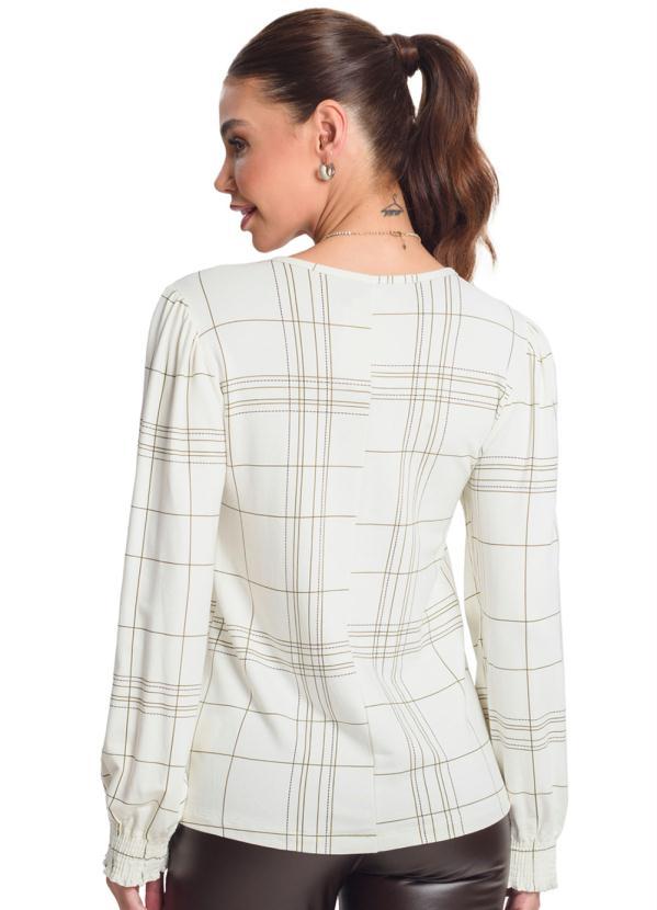 Rovitex - Blusa Manga Longa Feminina Bege 2