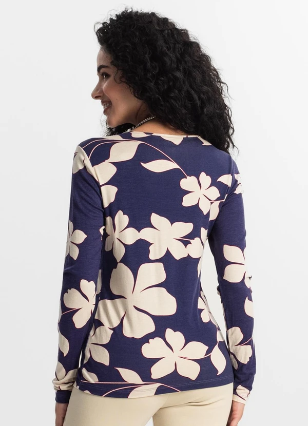 Rovitex - Blusa Manga Longa Feminina Bege 2