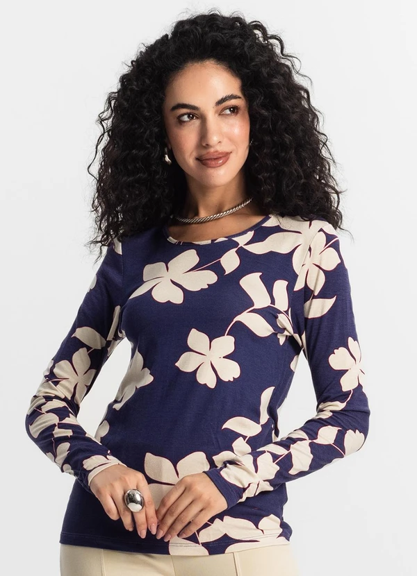 Rovitex - Blusa Manga Longa Feminina Bege 4