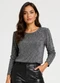 Infinita Cor - Blusa Manga Longa Feminina Cinza - variação: Cinza