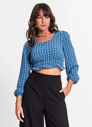 Endless - Blusa Manga Longa Feminina em Air Flow Azul - ENDLESS