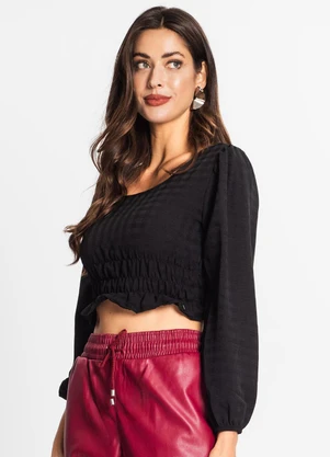 Endless - Blusa Manga Longa Feminina em Air Flow Preto - ENDLESS