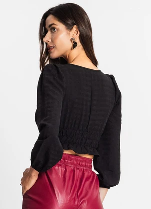 Endless - Blusa Manga Longa Feminina em Air Flow Preto - ENDLESS