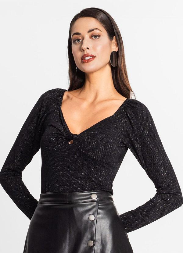 Endless - Blusa Manga Longa Feminina em Molecotton Preto