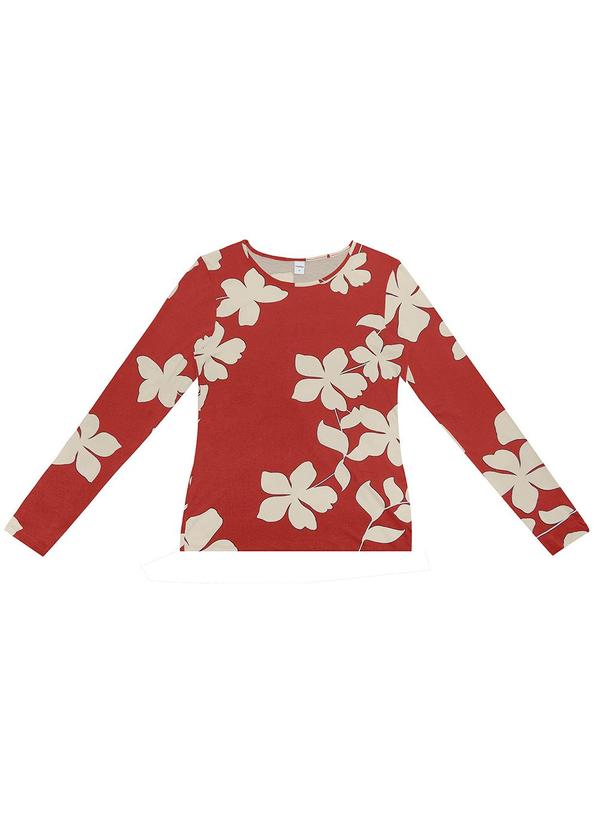 Rovitex - Blusa Manga Longa Feminina Laranja 4