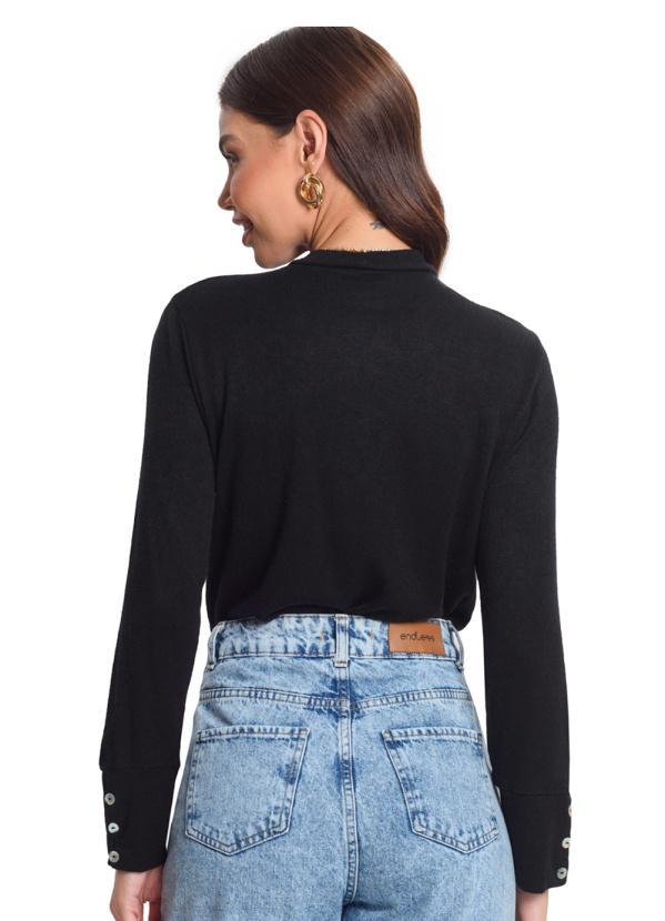 Rovitex - Blusa Manga Longa Feminina Preto 2