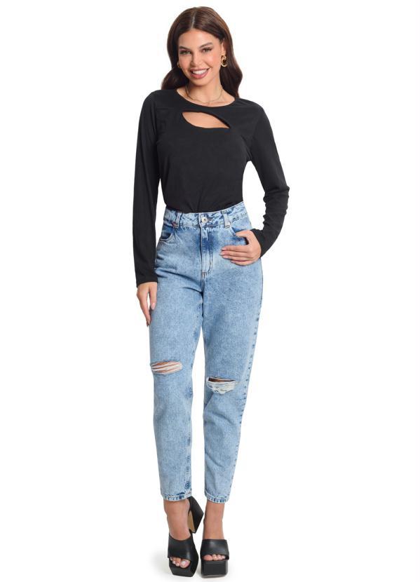 Rovitex - Blusa Manga Longa Feminina Preto 3