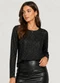 Infinita Cor - Blusa Manga Longa Feminina Cinza - variação: Preto