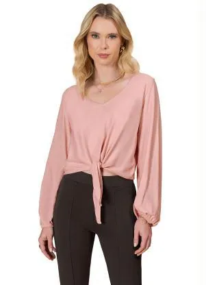 Rovitex - Blusa Manga Longa Feminina . Rosa - ROVITEX
