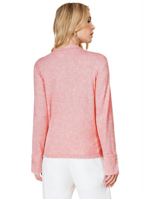 Rovitex - Blusa Manga Longa Feminina Rosa 2