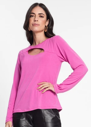Rovitex - Blusa Manga Longa Feminina Rosa - ROVITEX