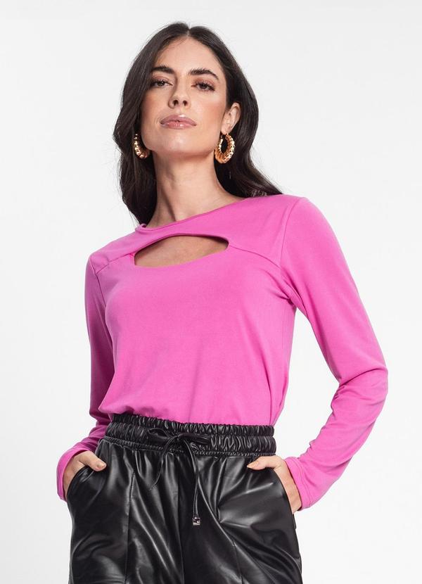 Rovitex - Blusa Manga Longa Feminina Rosa