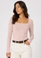 Infinita Cor - Blusa Manga Longa Feminina Bege - variação: Rosa