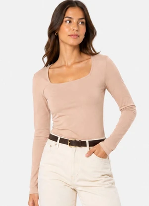 Infinita Cor - Blusa Manga Longa Feminina Rosa - INFINITA COR