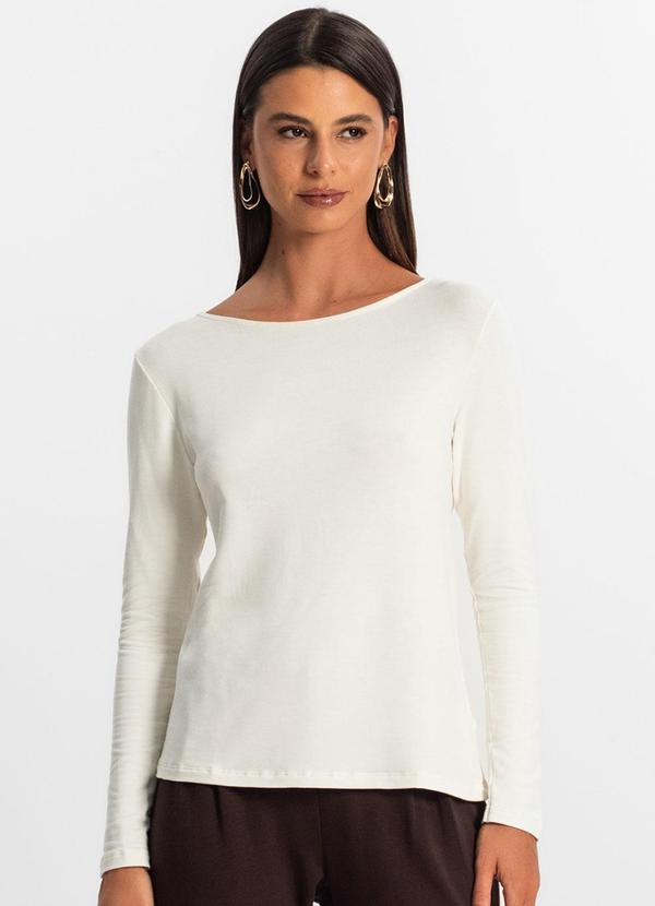 Rovitex - Blusa Manga Longa Feminina Bege