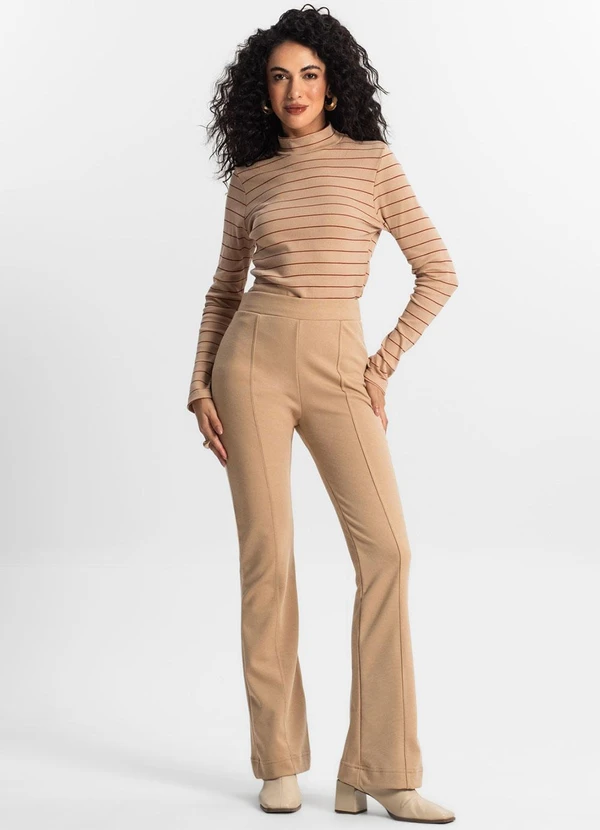 Rovitex - Blusa Manga Longa Feminina Marrom 3