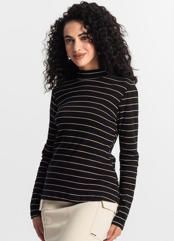 Rovitex - Blusa Manga Longa Feminina Preto 4