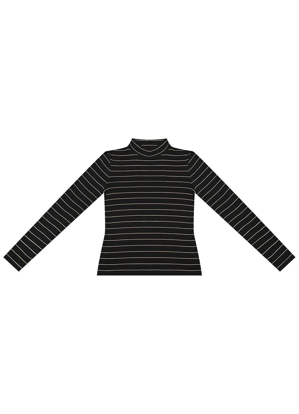 Rovitex - Blusa Manga Longa Feminina Preto 5