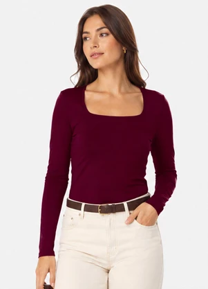 Infinita Cor - Blusa Manga Longa Feminina Roxo - INFINITA COR